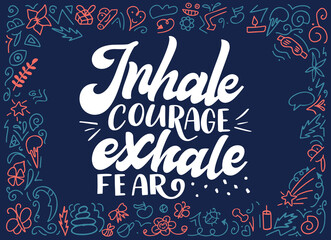 Self care mental heath quote in hand drawn lettering. Unique inspirational text slogan for print, poster, coaching. Vector illustration