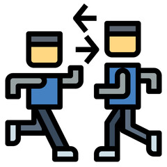 substitute filled outline icon style