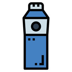 Water bottle filled outline icon style