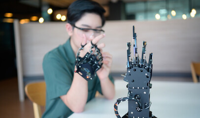 The advancement of technology has helped to alleviate human burdens. hand-controlled robot It is...