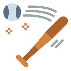 Home run flat icon style