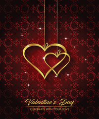 Elegant classic valentine's day background. Idea for important invitation, poster or flyer.