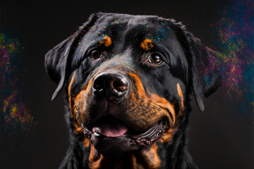 rottweiler colorful