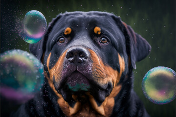 rottweiler colorful