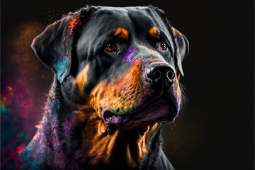 rottweiler colorful