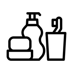 toiletries line icon illustration vector graphic