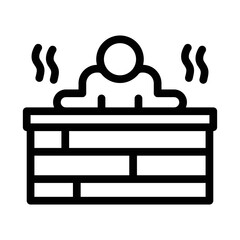 jacuzzi line icon illustration vector graphic