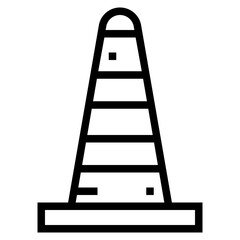 cone line icon style