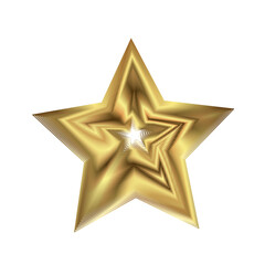 Obraz premium A big premium stars in vector, illustration style, modern gold star icon, symbol, mark and object.