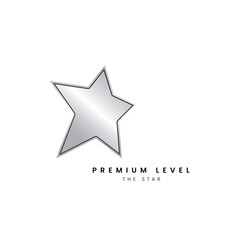 a silver star logo and icon template, silver vector star use as icon, object, element, symbol, and logo of company.
