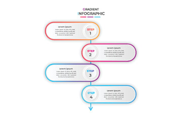 Vector business infographic design elements flowchart steps