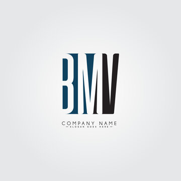Simple Business Logo for Initial Letter BMV - Alphabet Logo