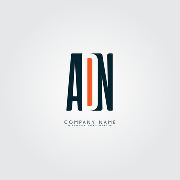 Initial Letter ADN Logo - Minimal Business Logo for Alphabet A, D and N