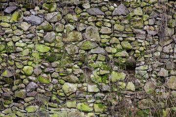 pattern of stone wall. old rough surface