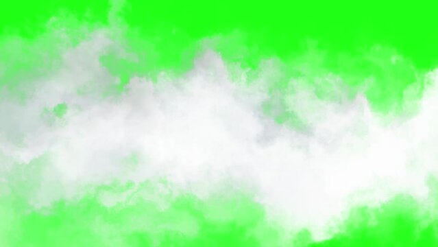 Clouds reveal on Green Screen animation