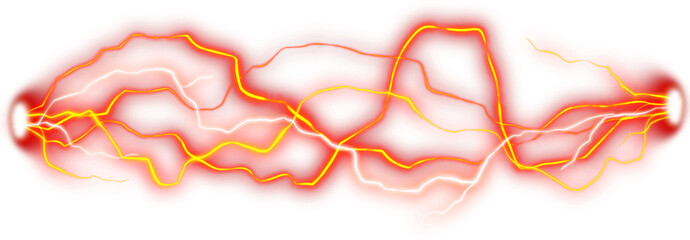 Abstract Electric Lightning in orange color