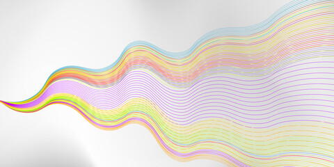 Colorful Abstract wave. gradient flowing wave lines. Futuristic technology concept. Vector illustration
