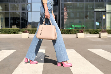 Beautiful girl with a bag.