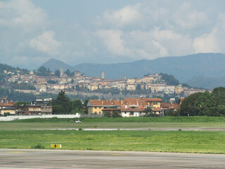 Fototapeta na wymiar Upper town in Bergamo