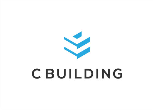 initial Letter C and Building Logo Design Vector