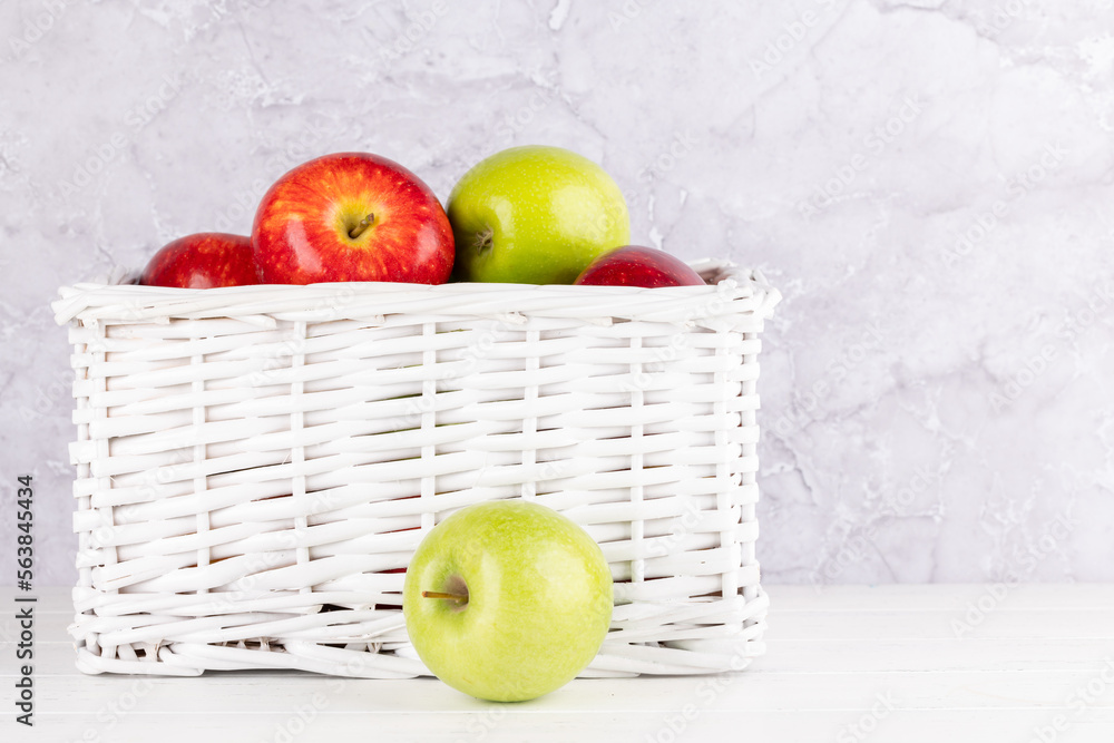 Canvas Prints Red and green garden apples