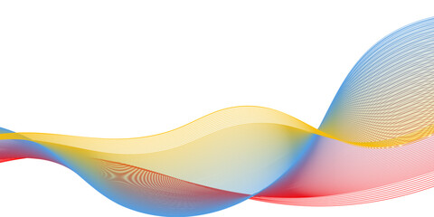 Colorful Abstract wave. gradient flowing wave lines. Futuristic technology concept. Vector illustration