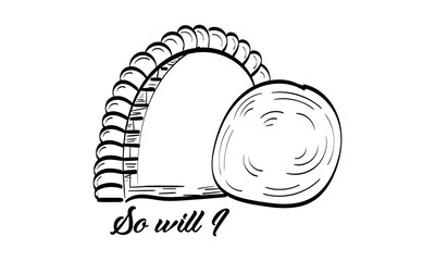 Scripture Illustration for Tattoo design. The message of the Gospel of Jesus Christ. Bible lesson for kids.