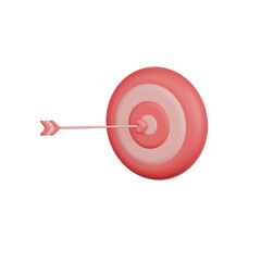 valentine target love 3d Illustration