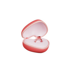 valentine ring box 3d Illustration