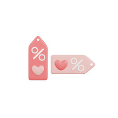 valentine discount 3d Illustration