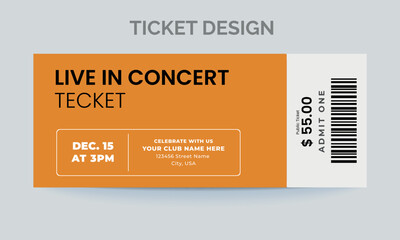 event ticket design template