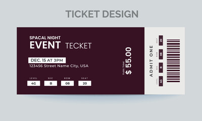 Event Ticket Template Design