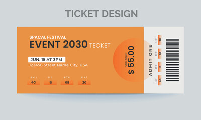 Event Ticket Template Design