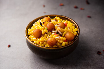 Diljani is a traditional Indian sweet, creamy and sweetened milk, garnished with nuts and spices.