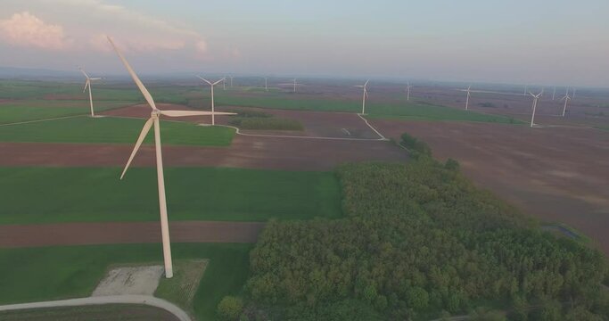 renewable energy, wind turbines, wind farm, solar panels, solar, energy, windmill, wind, energy, sun, sky, alternative energy, device, electric lines, electricity, field, grass, kinetic energy, drone