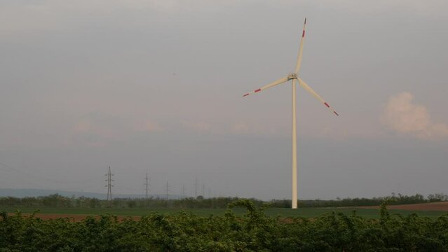 renewable energy, wind turbines, wind farm, solar panels, solar, energy, windmill, wind, energy, sun, sky, alternative energy, device, electric lines, electricity, field, grass, kinetic energy