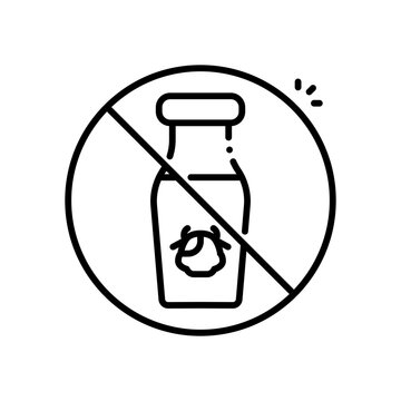 recommend clip art: No milk vector icon blue outline style