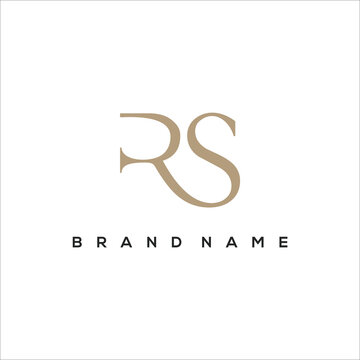 Luxury RS logo vector template