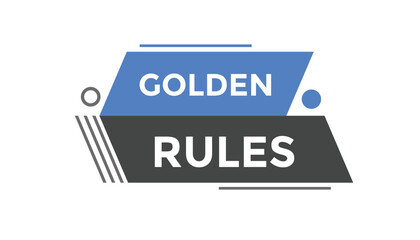 Golden rules button web banner templates. Vector Illustration
