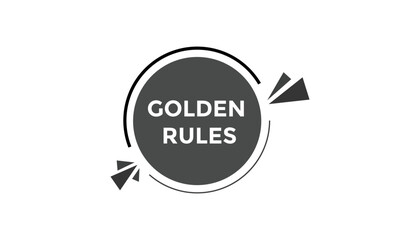 Golden rules button web banner templates. Vector Illustration

