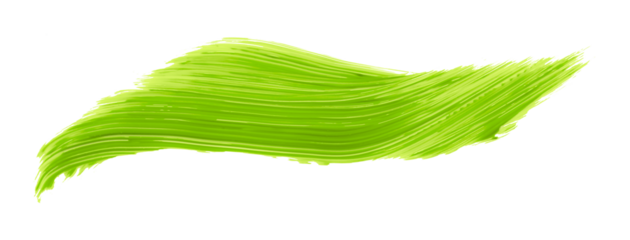 Lime green brush isolated on transparent background. Lime green brush, png