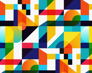 Abstract geometric pattern with flashy color