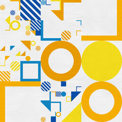 abstract geometric figures, bauhaus background