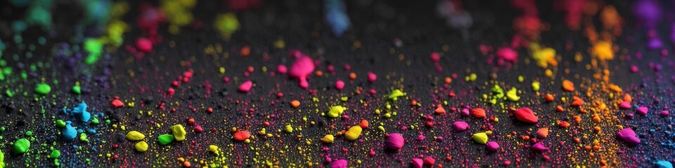 Abstract color burst on black background, wallpaper, grunge, splat