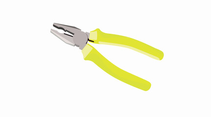 Vector Isolated Illustration of Pliers. Vector flat illustration or Icon.