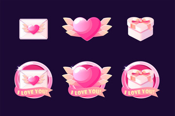 Set of Valentine icons