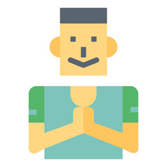 greeting flat icon style