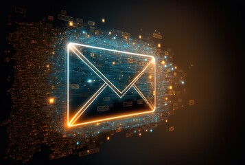 Envelope icon, Mail icon business  correspondence Concept Generative AI   - obrazy, fototapety, plakaty