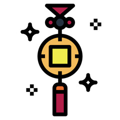 amulet filled outline icon style