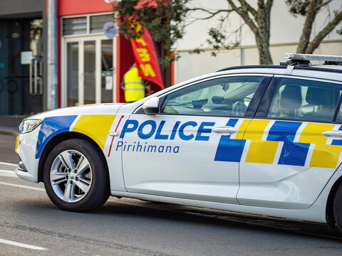 View Of New Zealand Police Car.